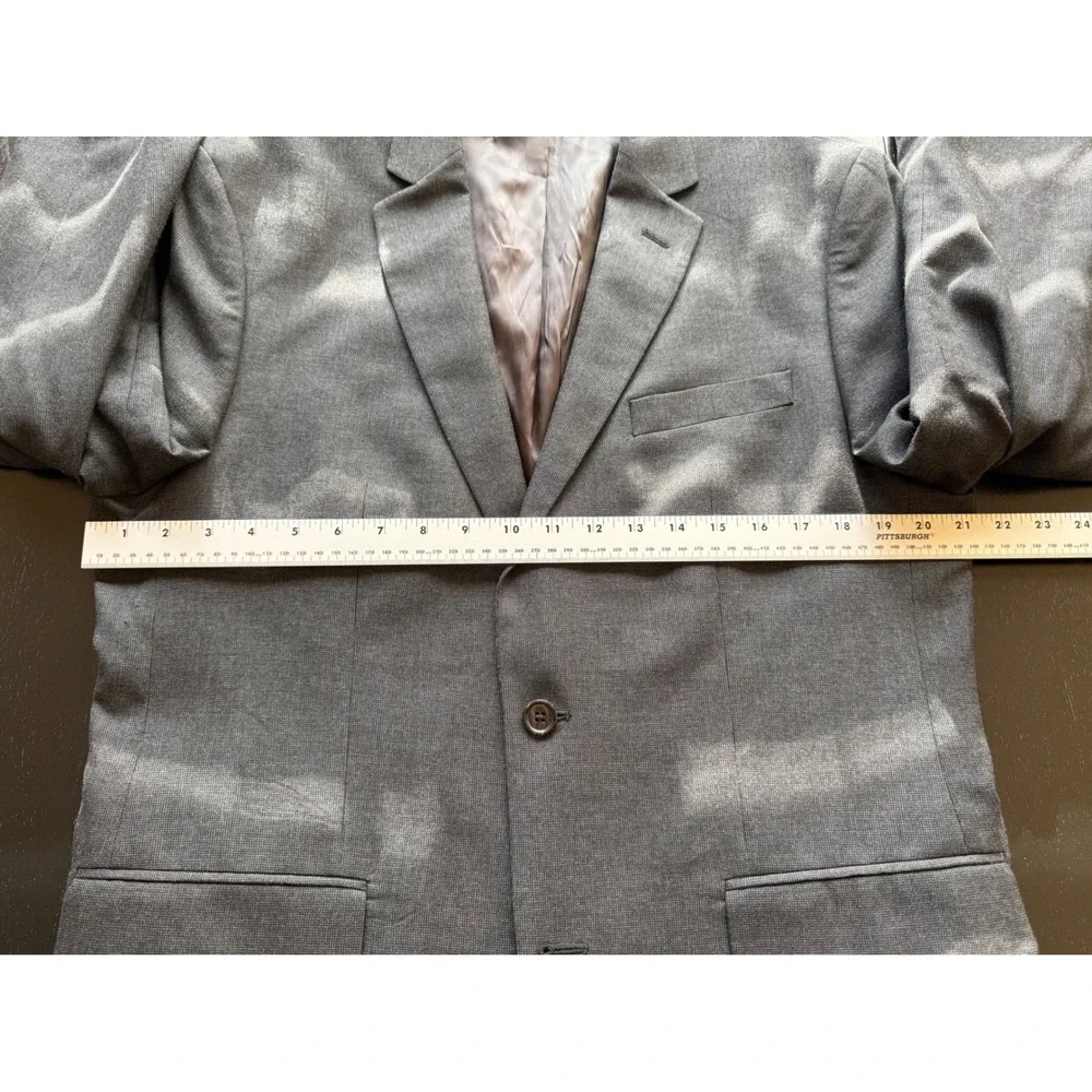 Banana Republic Pindot Sport Coat Mens 42R Dark Gray Two-Button‎ Blazer Jacket